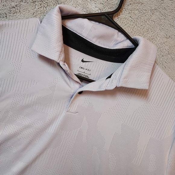 Nike Other - Nike Polo Shirt Mens Large Light Purple Tour Performance Stretch Golf Jacquard